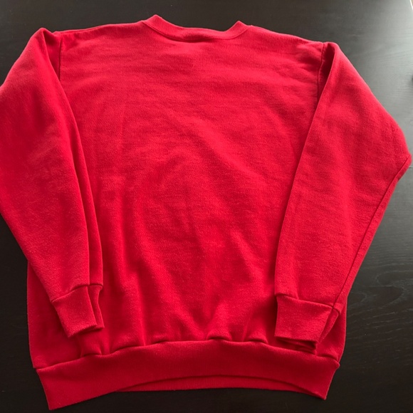 Vintage 80s 90s Womens Tultex Peanuts Snoopy Christmas Sweatshirt Large - Picture 7 of 7